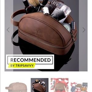 Vetelli Classic Leather Toiletry Bag.